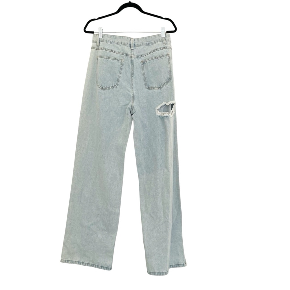 Shein Distressed Straight Leg Jeans L